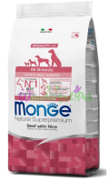 Сухой корм Monge Италия Dog All Breeds Puppy & Junior для щенков с говядиной и рисом