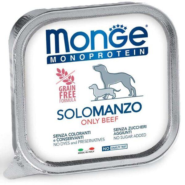 Вологий корм Monge Італія Dog Wet SOLO монопротеїновий для собак з яловичиною