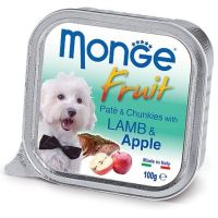 Влажный корм Monge Италия Dog Wet Fruit для собак с ягненком и яблоком