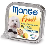 Влажный корм Monge Италия Dog Wet Fruit для собак со свининой и ананасом
