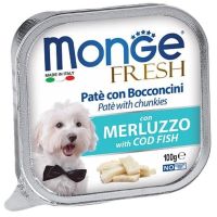 Влажный корм Monge Италия Dog Wet Fresh для собак с треской