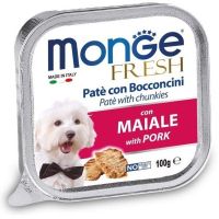 Вологий корм Monge Італія Dog Wet Fresh для собак зі свининою