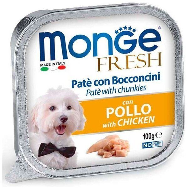 Влажный корм Monge Италия Dog Wet Fresh для собак с курицей