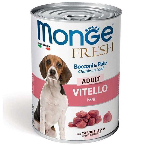 Влажный корм Monge Италия Dog Wet Fresh для собак с телятиной
