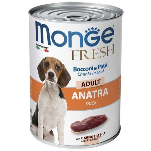 Влажный корм Monge Италия Dog Wet Fresh для собак с уткой