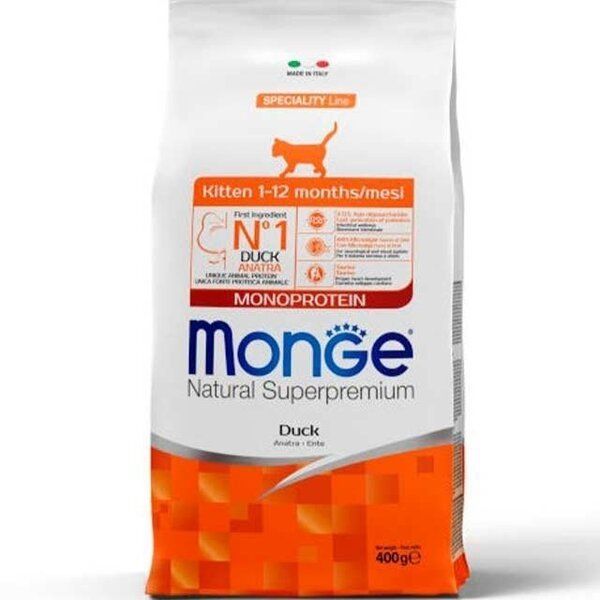 Сухой корм Monge Италия Cat Kitten для котят с уткой