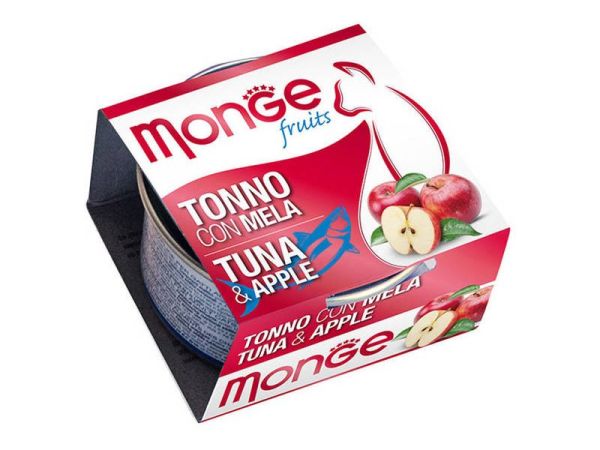 Вологий корм Monge Італія Cat Wet Fruit для котів з тунцем та яблуком