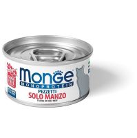 Влажный корм Monge Италия Cat Wet Monoprotein мясные хлопья для кошек с говядиной