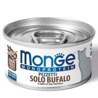 Влажный корм Monge Италия Cat Wet Monoprotein мясные хлопья для кошек с буйволом
