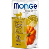 Влажный корм Monge Италия Cat Wet Supreme Sterilised для стерилизованных кошек с тунцом, киноа и тыквой