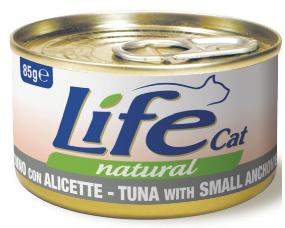 Влажный корм LifeCat Тайланд для кошек, со вкусом тунца с анчоусами, консерва