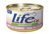 Влажный корм LifeCat Тайланд для кошек, со вкусом тунца с лососем, консерва