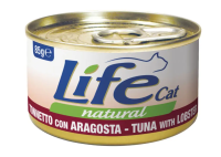 Влажный корм LifeCat Тайланд для кошек, со вкусом тунца с омарами, консерва