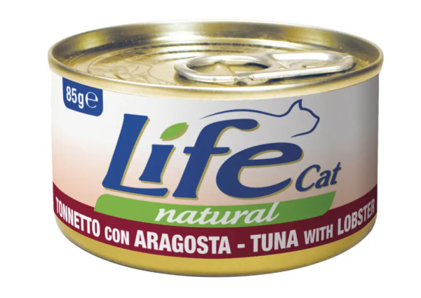 Вологий корм LifeCat Тайланд для котів, зі смаком тунця з омарами, консерва