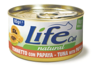 Влажный корм LifeCat Тайланд для кошек, со вкусом тунца с фруктовым миксом, консерва