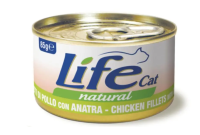 Влажный корм LifeCat Тайланд для кошек, со вкусом курицы с уткой, консерва