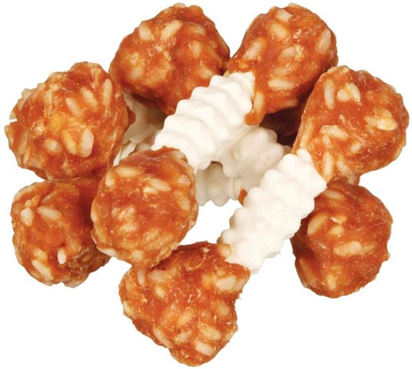 Лакомство Trixie Германия для собак гантель Denta Fun жевательная с курицей и рисом