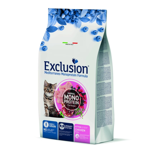 Сухий корм Exclusion Італія для кошенят з куркою