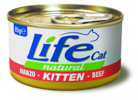 Вологий корм LifeCat Тайланд Kitten для кошенят, зі смаком курки з яловичиною, консерва