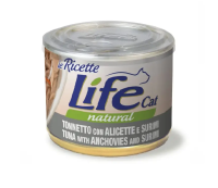 Влажный корм LifeCat Тайланд Le Ricette для кошек, со вкусом тунца с анчоусами и крабом, консерва
