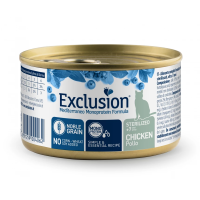 Влажный корм Exclusion Италия для стерилизованных кошек 7+ лет с курицей