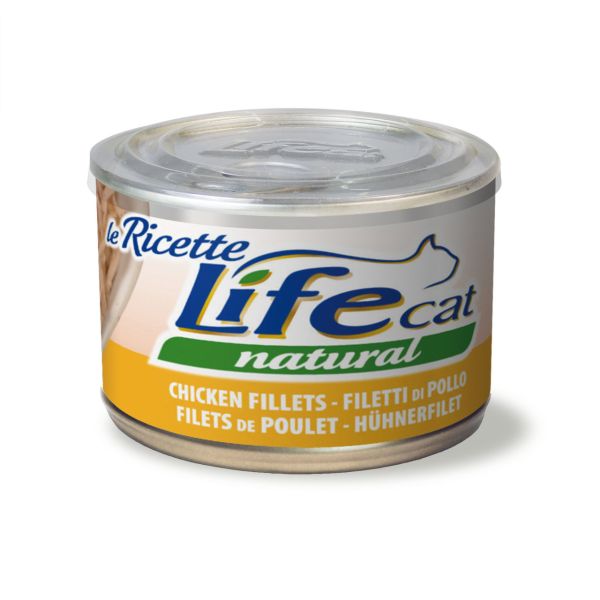 Влажный корм LifeCat Тайланд Le Ricette для кошек, со вкусом курицы, консерва