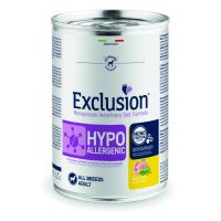 Влажный корм Exclusion Италия Hypoallergenic для собак с пищевой аллергией с перепелом
