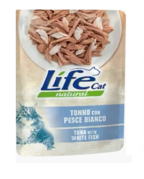 Влажный корм LifeCat Тайланд для кошек, со вкусом тунца с белой рыбой, пауч