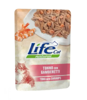 Влажный корм LifeCat Тайланд для кошек, со вкусом тунца с креветками, пауч