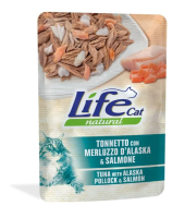 Влажный корм LifeCat Тайланд для кошек, со вкусом тунца с треской и лососем, пауч