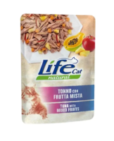 Влажный корм LifeCat Тайланд для кошек, со вкусом тунца с фруктовым миксом, пауч