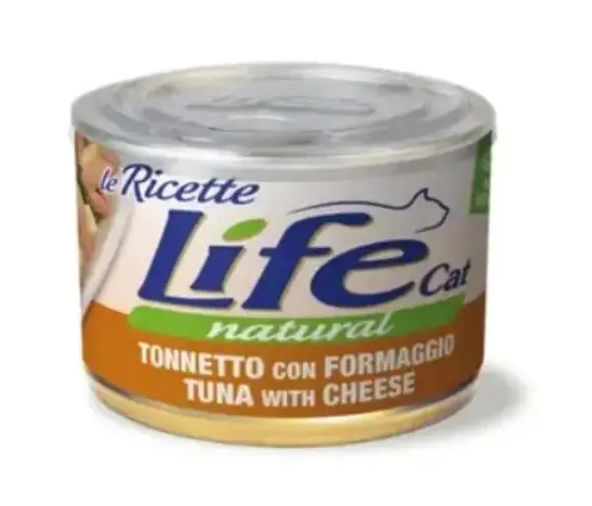Влажный корм LifeCat Тайланд Le Ricette для кошек, со вкусом тунца с сыром, консерва