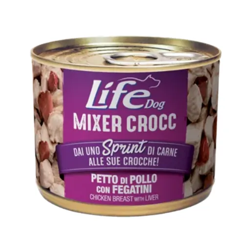 Вологий корм LifeDog Тайланд Mixer Crocc для собак, зі смаком курки та печінки, консерва