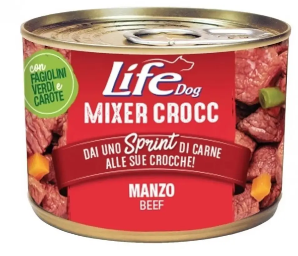 Вологий корм LifeDog Тайланд Mixer Crocc для собак, зі смаком яловичини, консерва