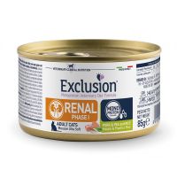 Влажный корм Exclusion Италия Renal для кошек с почечной недостаточностью со свининой, горохом и рисом (Фаза 1)
