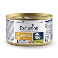 Влажный корм Exclusion Италия Renal для кошек с почечной недостаточностью со свининой, горохом и рисом (Фаза 2)