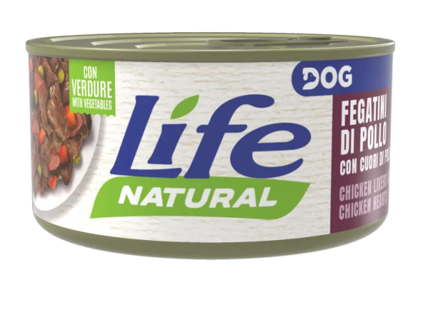 Вологий корм LifeDog Тайланд для собак, зі смаком курячих сердець та печінкою, консерва