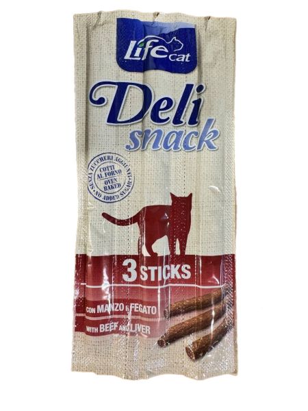 Ласощі LifeCat Тайланд Snack для котів, зі смаком яловичини та печінки