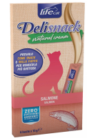 Лакомство LifeCat Тайланд Deli Snack Natural Cream для кошек, крем-снек, со вкусом лосося