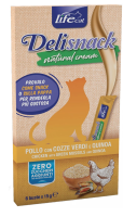 Лакомство LifeCat Тайланд Deli Snack Natural Cream для кошек, крем-снек, со вкусом курицы с мидиями