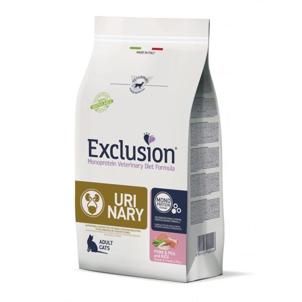 Сухой корм Exclusion Италия Urinary для кошек с мочекаменной болезнью со свининой