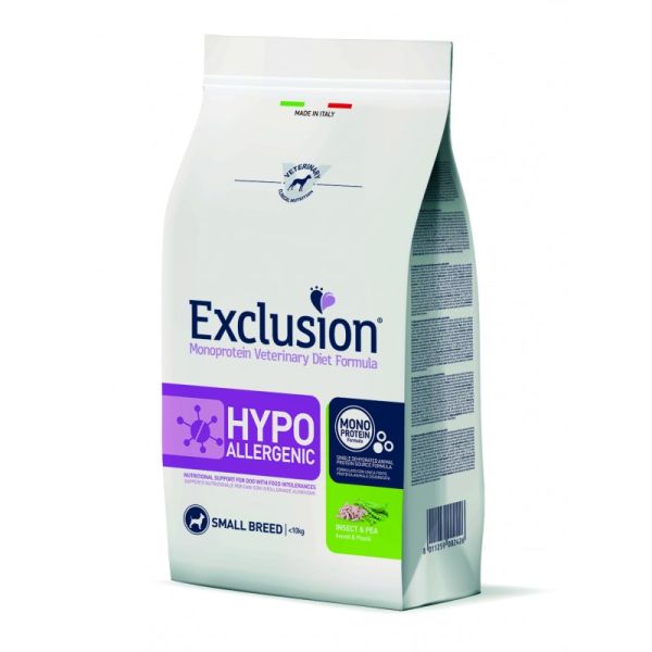 Сухой корм Exclusion Италия Hypoallergenic для собак малых пород с пищевой аллергией с протеином насекомых