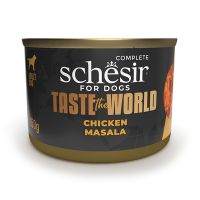 Влажный корм Schesir Италия Taste the World натуральные консервы для собак масала с курицей в бульоне