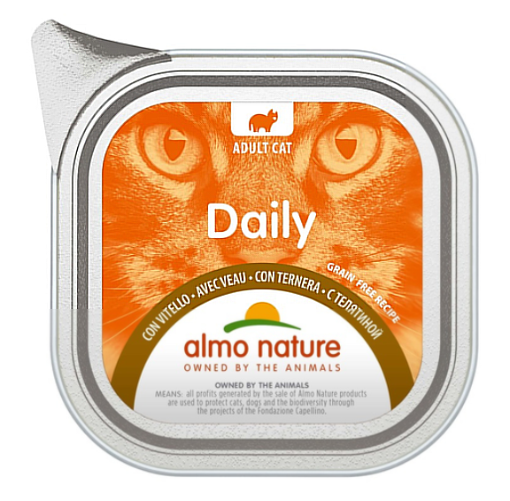 Влажный корм Almo Nature Италия Daily Cat для кошек со вкусом телятины