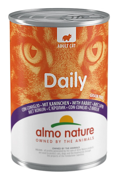 Влажный корм Almo Nature Италия Daily Cat Cans для кошек со вкусом кролика