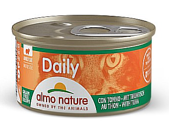 Влажный корм Almo Nature Италия Daily Cat для кошек, мусс со вкусом тунца
