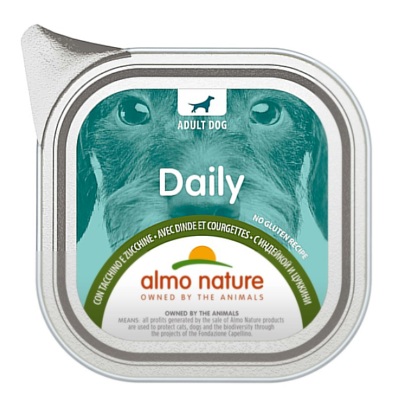 Влажный корм Almo Nature Италия Daily Dog для собак со вкусом индейки и кабачка