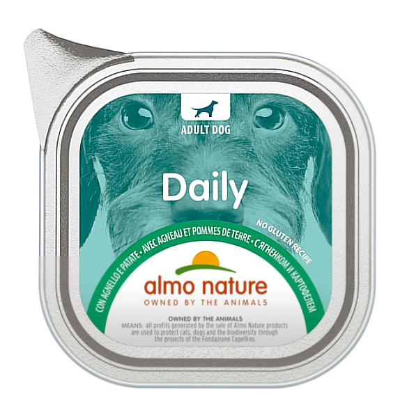 Влажный корм Almo Nature Италия Daily Dog для собак со вкусом ягненка и картофеля