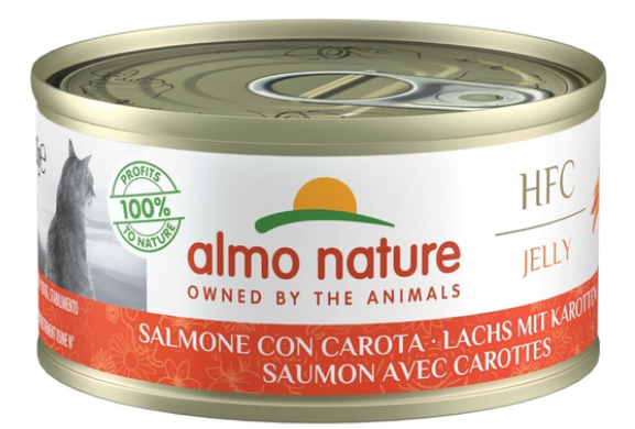 Влажный корм Almo Nature Италия HFC Cat Jelly для кошек со вкусом лосося с морковью