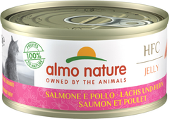 Влажный корм Almo Nature Италия HFC Cat Jelly для кошек со вкусом лосося с курицей